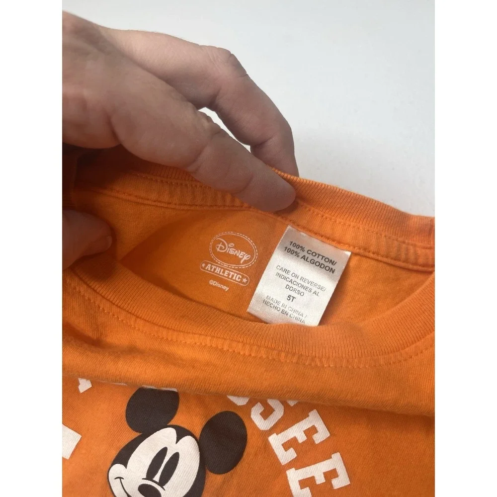 Tn Vols Disney Athletic Tshirt Orange Size 5t Tennessee Volunteers Mickey Mouse‎